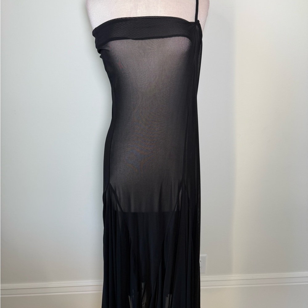Elegant Black Sheer Dress